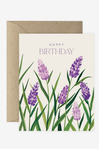 Lavender Happy Birthday Card