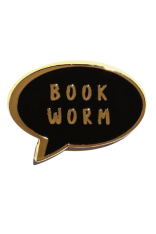 Book Worm Enamel Pin