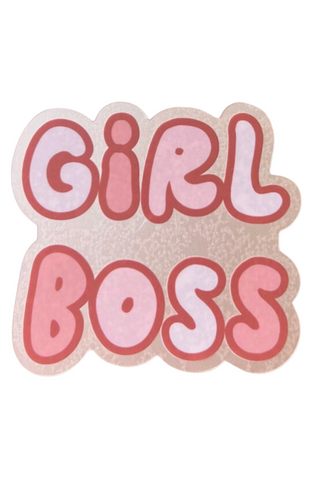 Pink Girl Boss Sticker