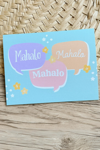 Mahalo Mahalo Mahalo Greeting Card