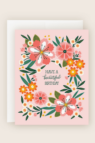 Beautiful Pink Birthday Card