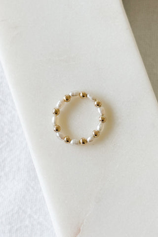 Bead & Pearl Ring