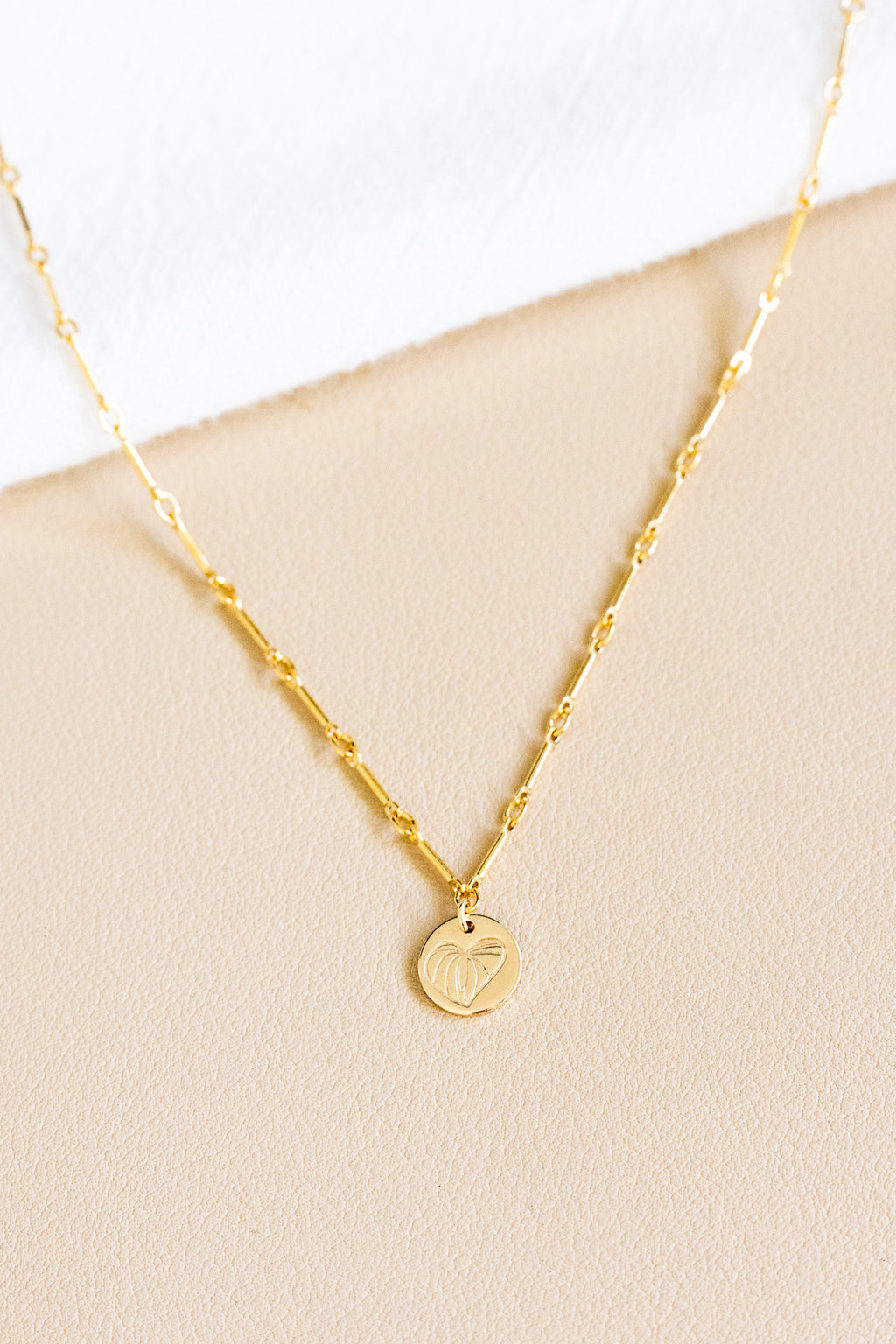 anthurium choker Stamped Anthurium Bar Necklace 17" + 2" ex