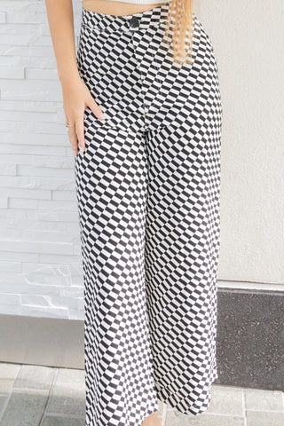 Black/White Checkered Pants