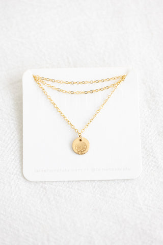 Sample Sale Necklace - Stamped Marigold