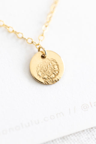 Sample Sale Necklace - Stamped Marigold