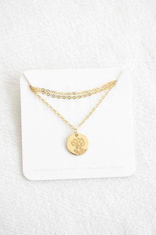 Sample Sale Necklace - Stamped Sweet Pea
