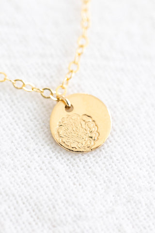 Sample Sale - Marigold Stamped Necklace