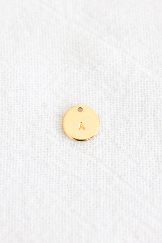 Sample Sale - Tiny Initial Stamped Disc A