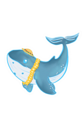 Hawaiian Humpback Whale Sticker