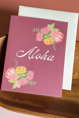 Aloha Protea Greeting Card