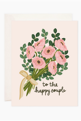 Happy Couple Bouquet Card