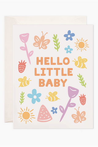 Hello Little Baby Greeting Card