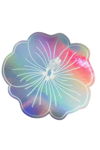 Holographic Hibiscus Sticker