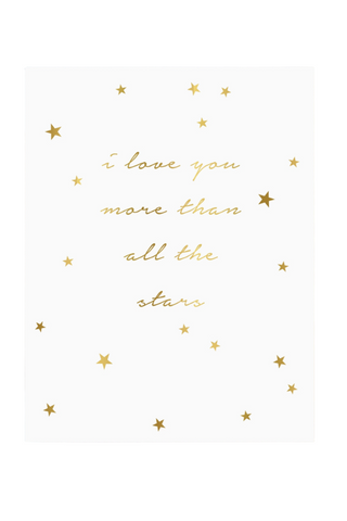 I Love You More Than Stars Card