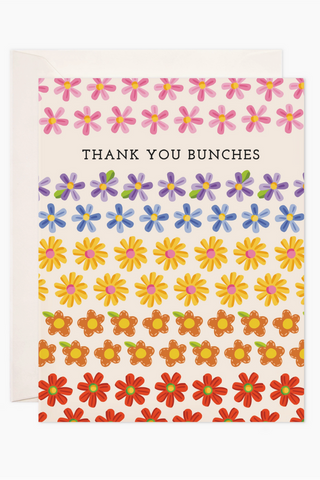 Thank You Bunches Rainbow Floral Card