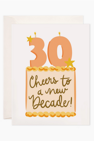 Thirty Cake Greeting Card