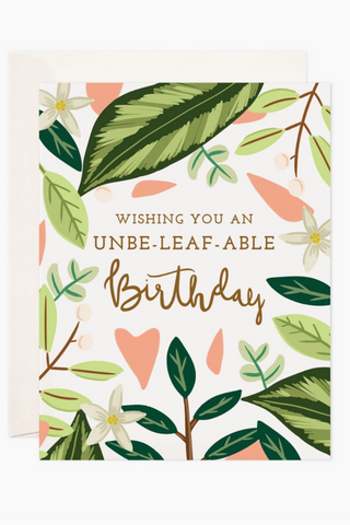 Unbeleafable Birthday Punny Card