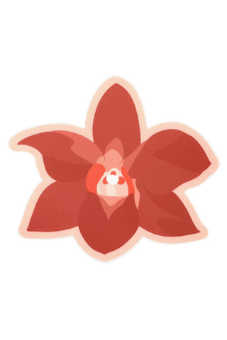 Orchid Red Pink Flower Sticker