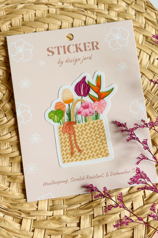 Lauhala Flower Sticker