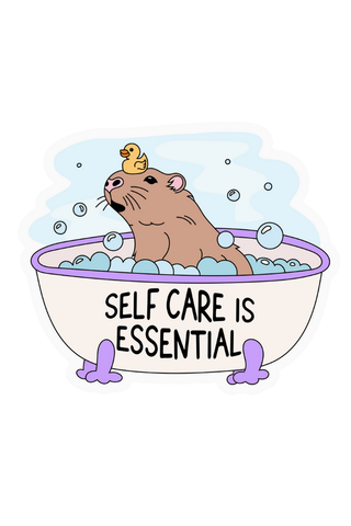 Capybara Self Care is Essential Sticker