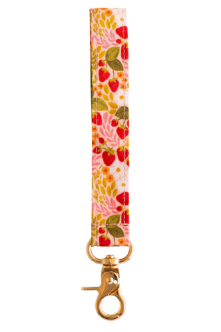 Strawberry Patch Wristlet Keychain