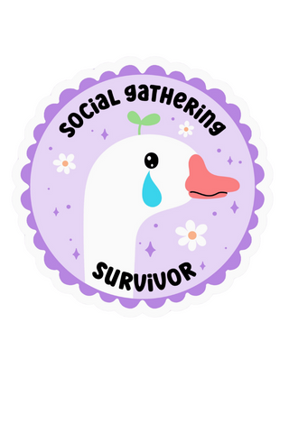 Duck Social Gathering Survivor Sticker