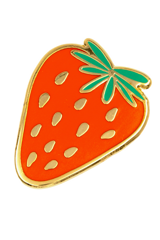 Red Strawberry Enamel Pin