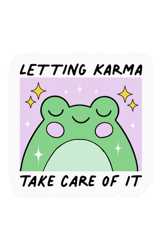 Frog Karma Sticker