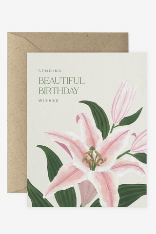 Lily Beautiful Birthday Card