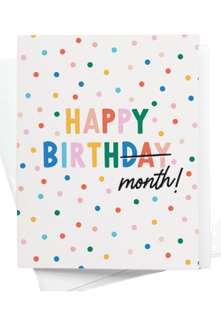 Happy Birth Month Letterpress Card