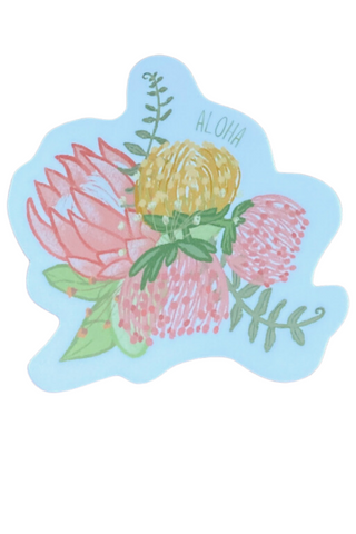Pincushion Protea Sticker