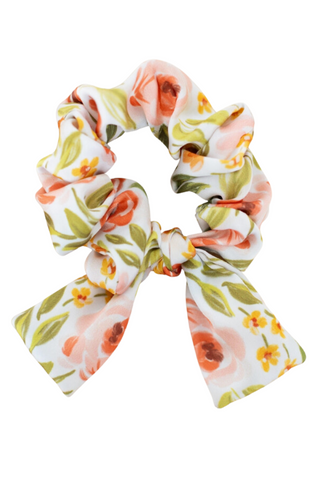 Spring Garden Satin Scrunchie