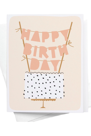 Happy Birthday Cake Topper Card