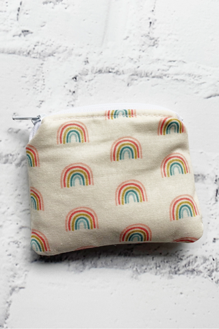 Cream Rainbow Coin Purse