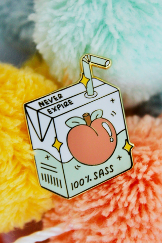 100% Sass Enamel Pin