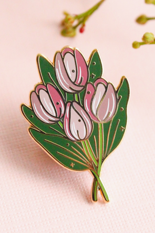 Tulip Bunch Enamel Pin