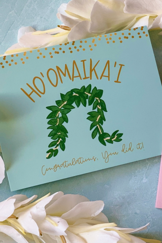 Hoʻomaikaʻi Maile Lei Card