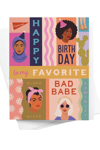 Happy Birthday Bad Babe Card