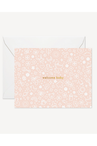 Welcome Baby Peach Card