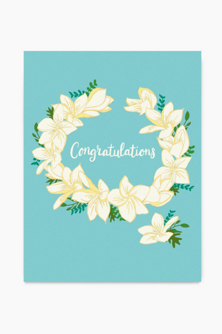 Congratulations Plumeria Lei Cards