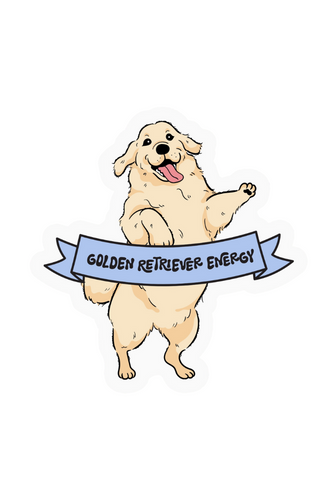 Golden Retriever Energy Sticker