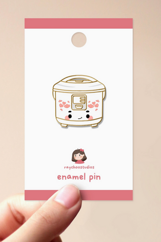 Sakura Rice Cooker Enamel Pin