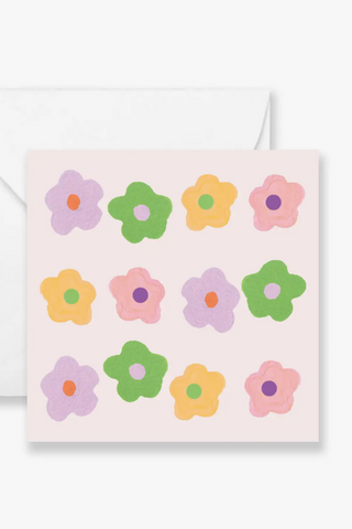 Colorful Daisies Mini Greeting Card