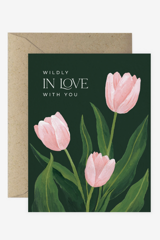 Wildly in Love Tulip Greeting Card
