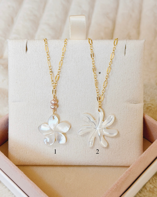 Ready to Ship MOP Flower Necklaces