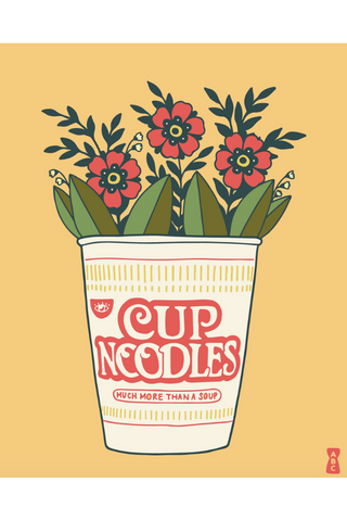 Cup of Noodles Print Yellow - 8" x 10"