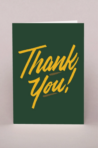 Brushed Thank You Card