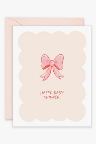 Baby Shower Bow Greeting Card