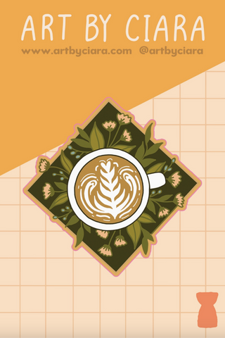 Latte Art Sticker